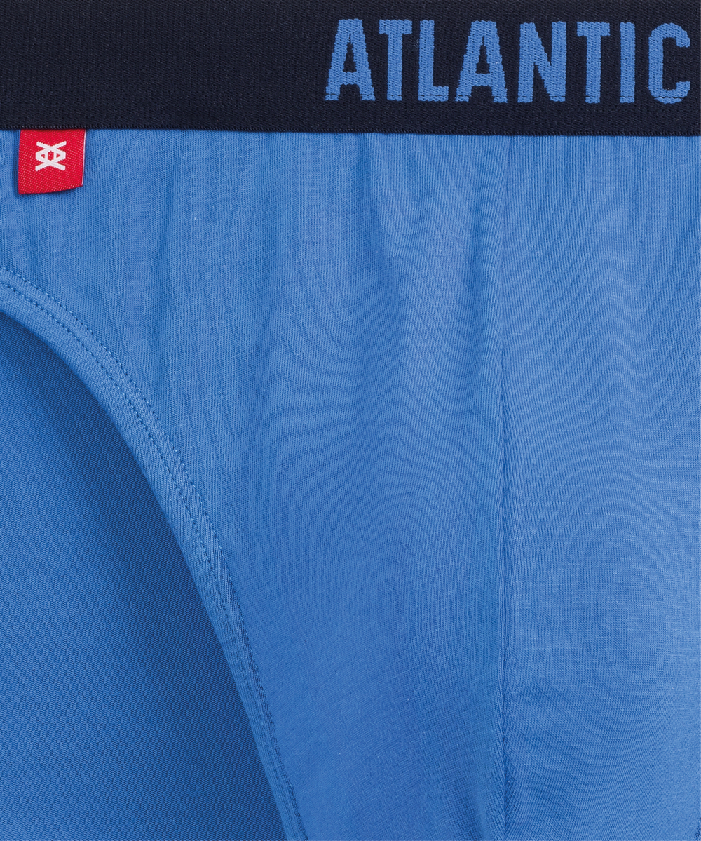 Мужские трусы слипы спорт Atlantic, набор 5 шт., хлопок, светло-зеленые + темно-синие + светло-голубые + индиго + темно-голубые, 5SMP-004