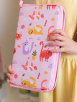 Набор для детского сада: кармашек, коврик, мешок. Котики принт