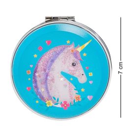 WW-134/3 Зеркало круглое «Радужный единорог»