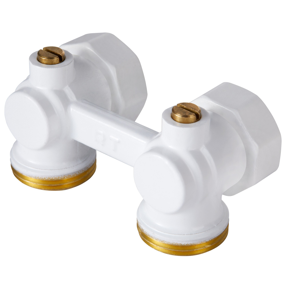 Узел нижнего подключения Royal Thermo угловой 1/2quot;х3/4quot; EK (белый)