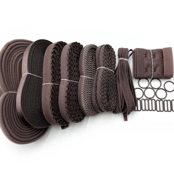 Набор фурнитуры PLUS для пошива нижнего белья (кофе)