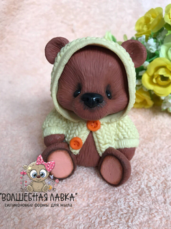 Силиконовая форма Мишка в кофте