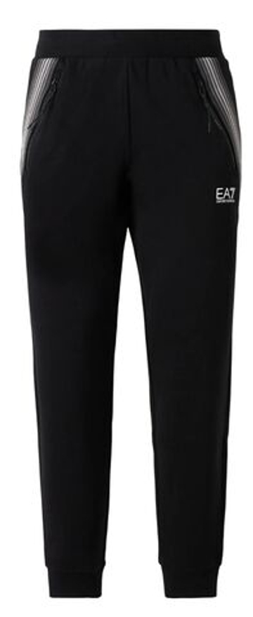 Мужские теннисные штаны EA7 Man Jersey - black beauty
