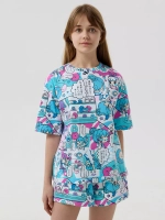 Пижама домашняя с шортами хлопок