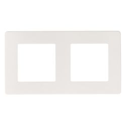 Рамка для розеток и выключателей ЭРА Серия 12 12-5102-01 на 2 поста, Сатин, белый