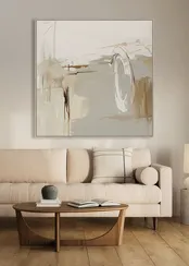 Постер Fluent 100х100 см, бежевый, серый