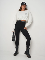 Леггинсы с мехом на резинке теплые бесшовные