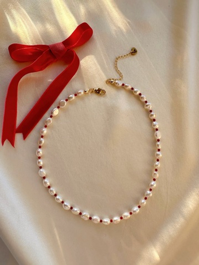 Ожерелье Черри из жемчуга и коралла