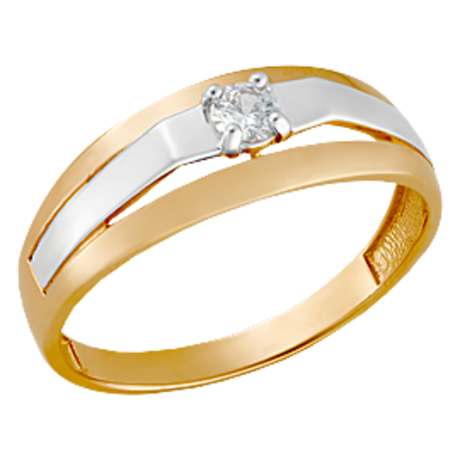 Кольцо из золота с фианитами