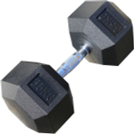 Гантель гексагональная обрезиненная PROFI-FIT 35 кг