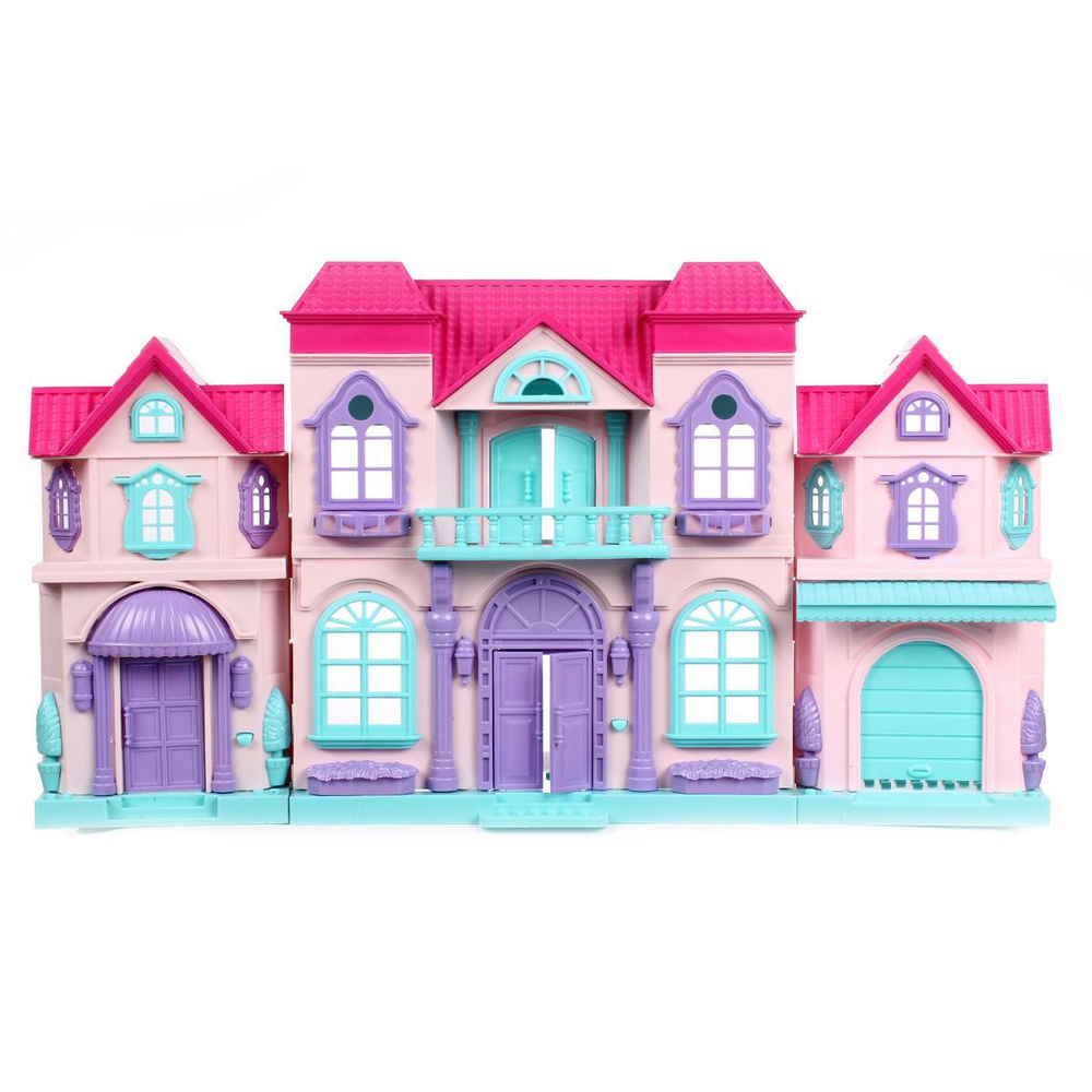 Дом для куклы с мебелью и фигурками коробка 7788-1