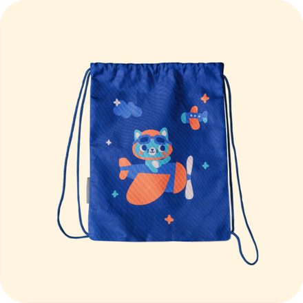 Мешок для сменки. Котик пилот