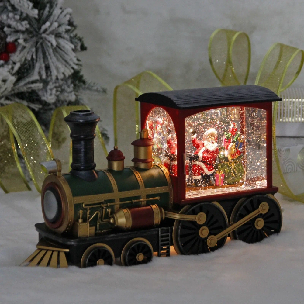 Сувенир с подсветкой «Волшебное путешествие» 31,4*9,8*17 см, 8 мелодий, подсветка, эффект снегопада (работает от 3*АА, USB)