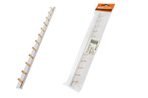 Шина соедин типа 12PIN "штырь" 1ф до 63А дл 22см инд.уп.TDM