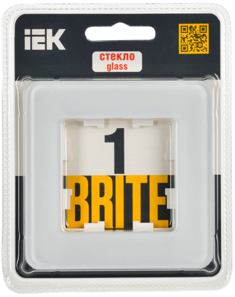 BRITE Рамка 1-местная РУ-1-2-Бр стекло белый RE IEK
