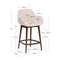 Полубарный стул Konna 65 см бежевый с ножками из темного ясеня