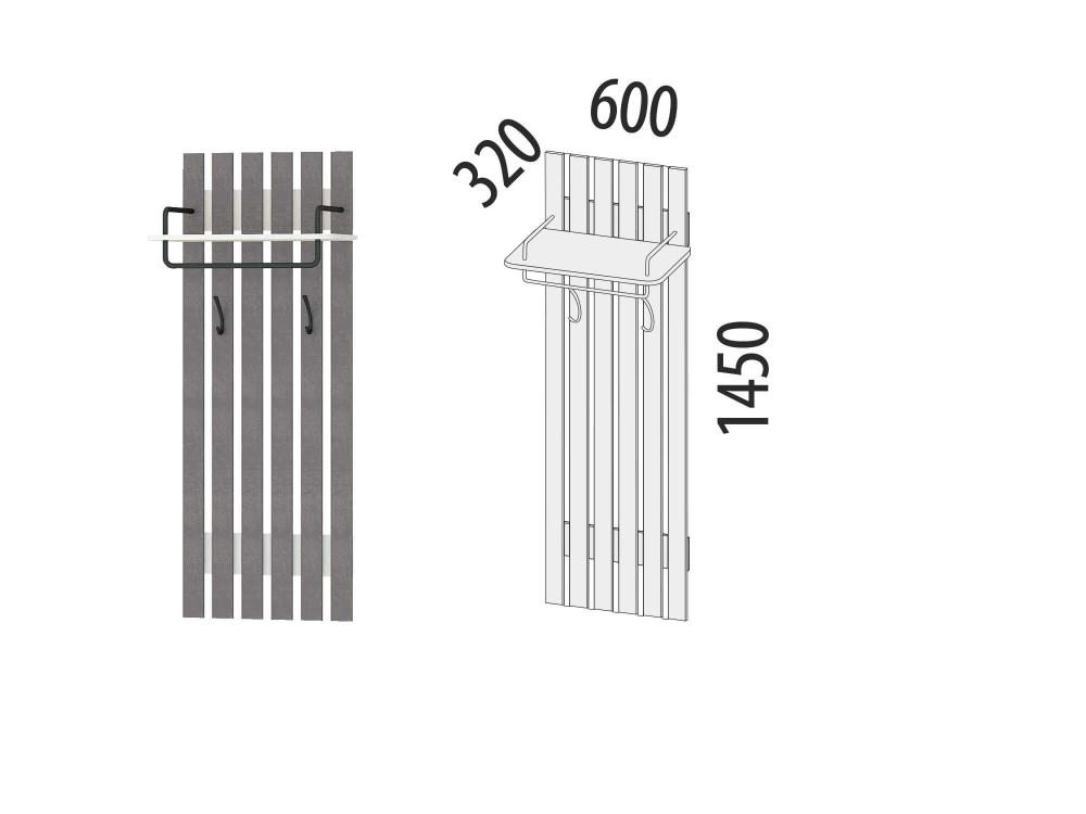 Панель с крючками Денвер 400.24