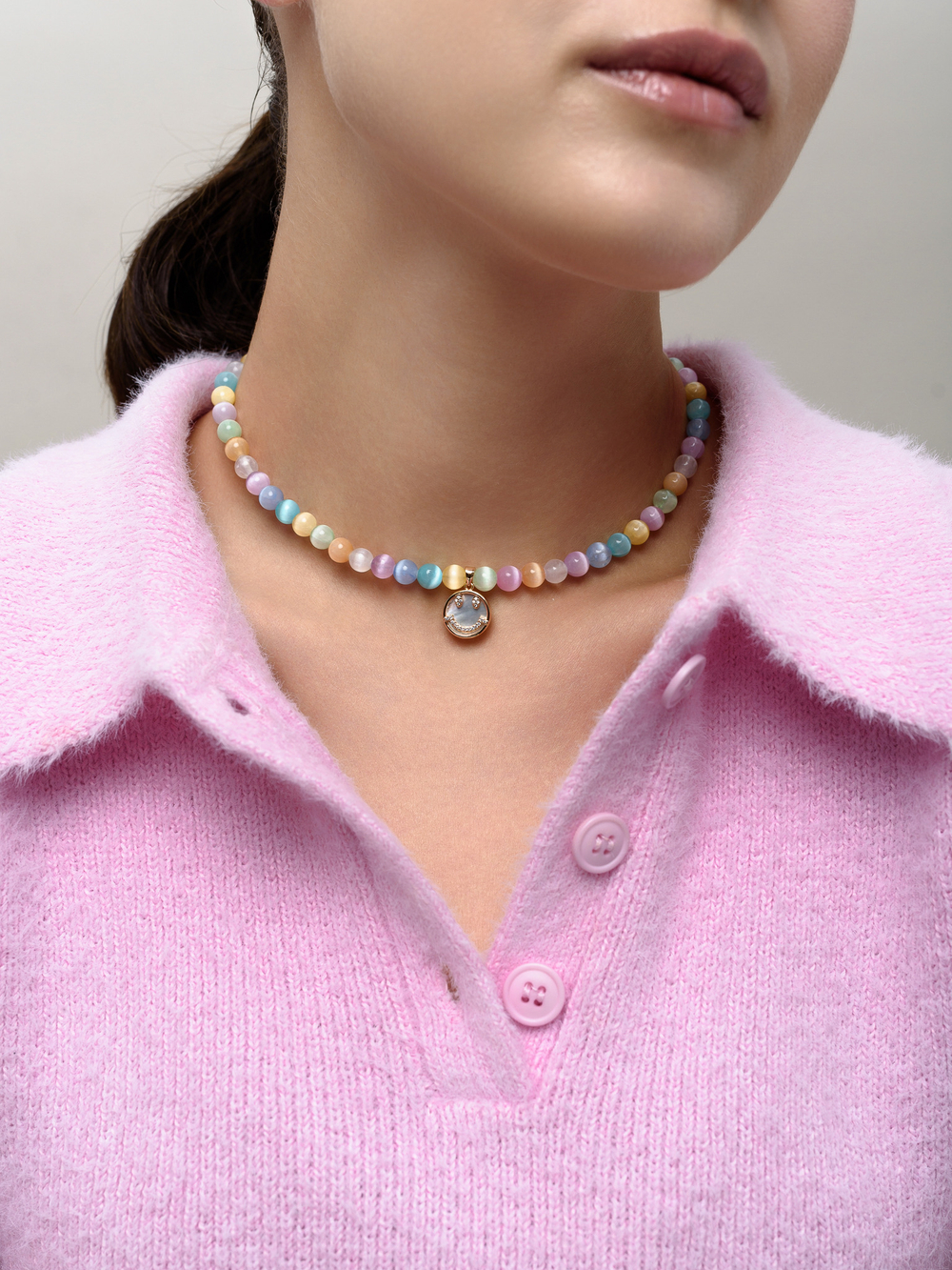 Чокер "Kill My Mind" из селенита Gold