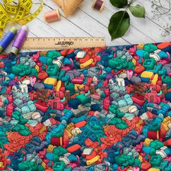 Ткань Ниагара Софт пластелиновый хаос