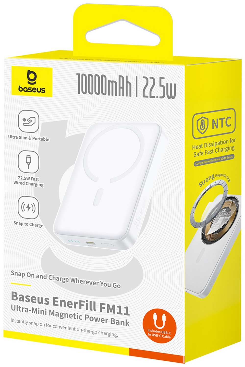 Внешний аккумулятор Baseus EnerFill FM11 Ultra-Mini 10000 мАч белый