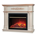 Каминокомплект Real Flame Silvia 26 WT-619B с очагом Moonblaze Deluxe Brass