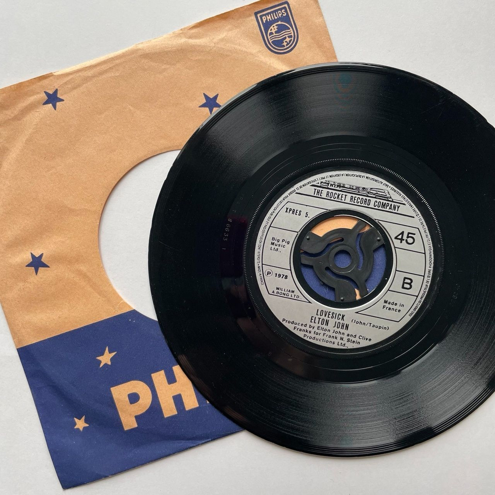 Винтажная виниловая пластинка LP Elton John Song For Guy 7 дюймов (France 1978)