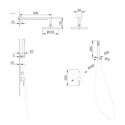 Душевая система Abber Emotion AF8818G Золото матовое