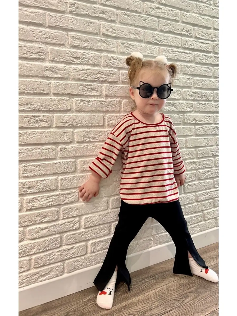 Брюки клеш с разрезами