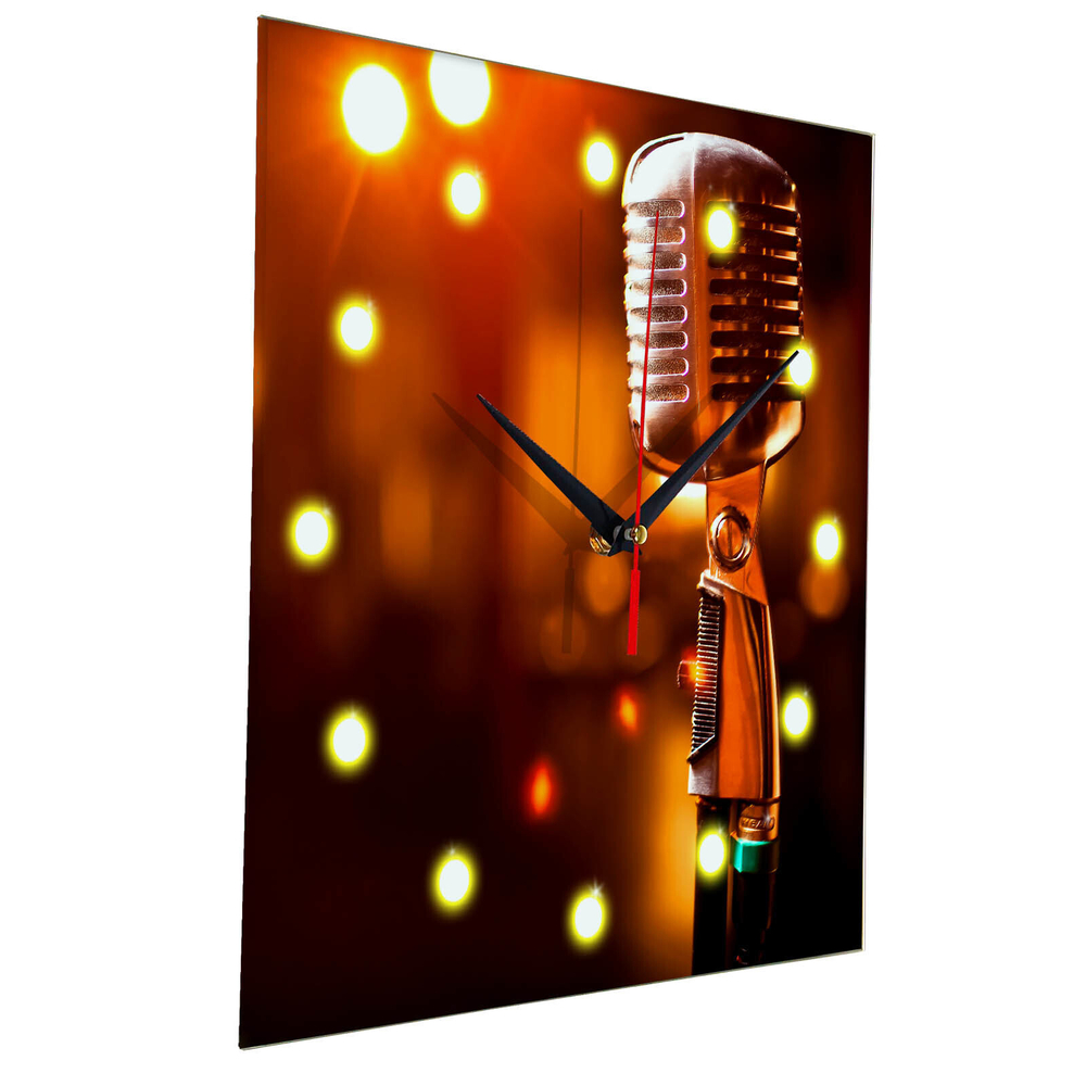 Настенные часы "microphone" Декор для дома, подарок