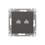 Механизм розетки RJ45 - 2шт, (cat6), мокко Эпика EKF