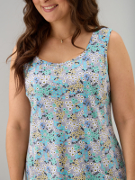 Платье П-012/серый-ромашкинезабудки