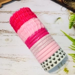 Резинки для волос детские в тубе 18шт «ЗАБАВА», спиральки, цвет розовый, d-4см (наклейка Кокетка)