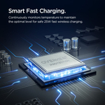 Автодержатель с беспроводной зарядкой на дефлектор Spigen EV25MFAQ MAGNETIC Magsafe 25W QI2.2 BLACK