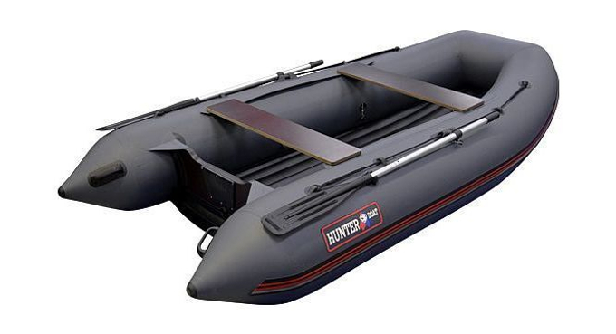 Надувная лодка ПВХ, Хантер 330 А НДНД, серый