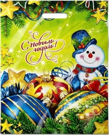 Новогодние пакеты "Волшебство" 38х47+6см 60мкм (50/500шт)