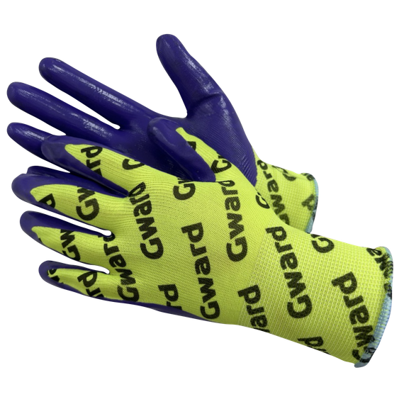 Перчатки GWARD Hi-Vis with GWARD logos нейлоновые с нитриловым покрытием