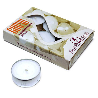 Свеча чайная  12гр, 6шт/уп
