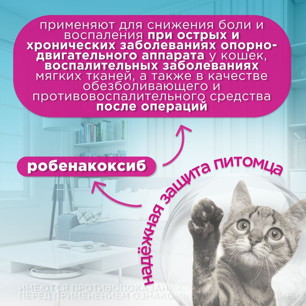Онсиор таблетки для кошек для облегчения воспаления и боли 6 мг, 6 штук