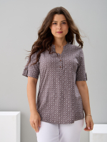 Блузка БЛ-122/ришелье-кофе