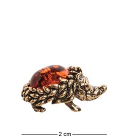 AM-2803 Фигурка «Ежонок» мал. (латунь, янтарь)