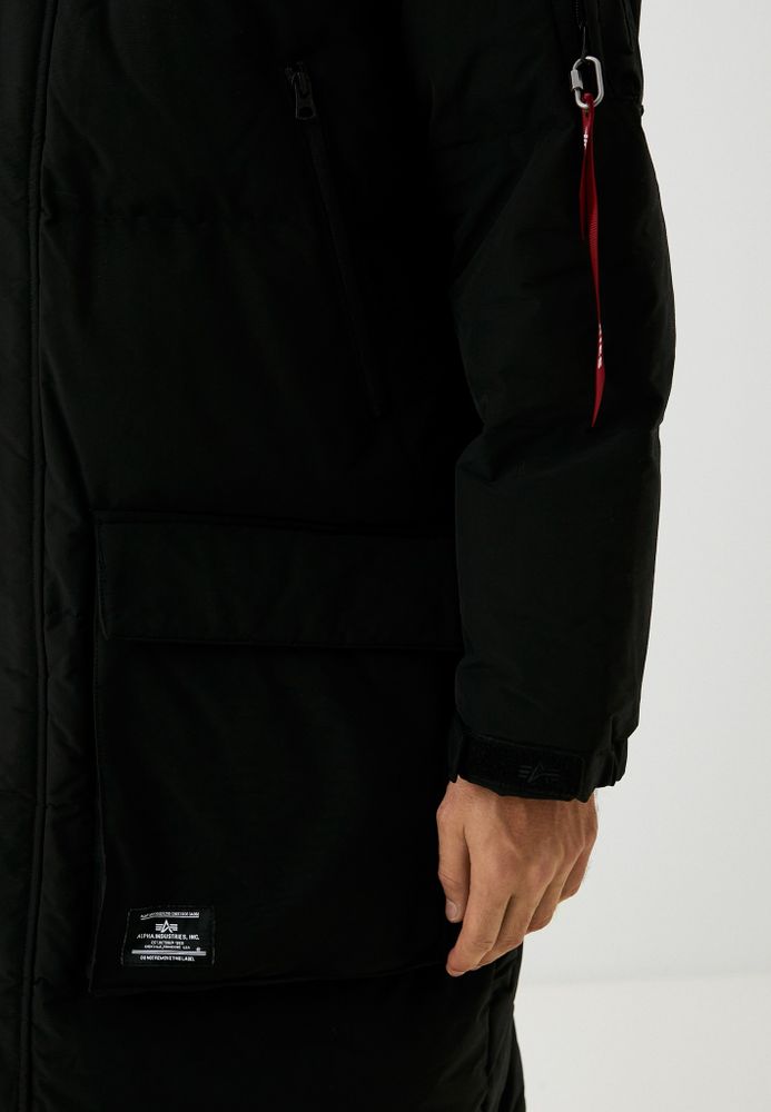 Куртка Alpha Industries Long Puffer Parka (Черная)