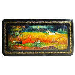 Шкатулка Конек-горбунок. художник Ручкин К. Мстера. 1950-е гг. Папье-маше, лаковая миниатюра