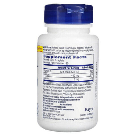 Кальций Citracal, Добавка с кальцием и витамином D3, маленькие таблетки, 100 капсул с покрытием