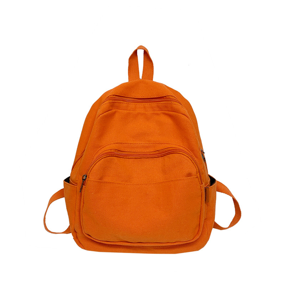 PAKEXIONG Canvas Versatile For High School And University Students Regular Unisex White/Black/Khaki/Orange