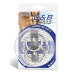 Металлический хомут для пениса 3 Rings Gates of Hell (Цвет: черный с серебряным)