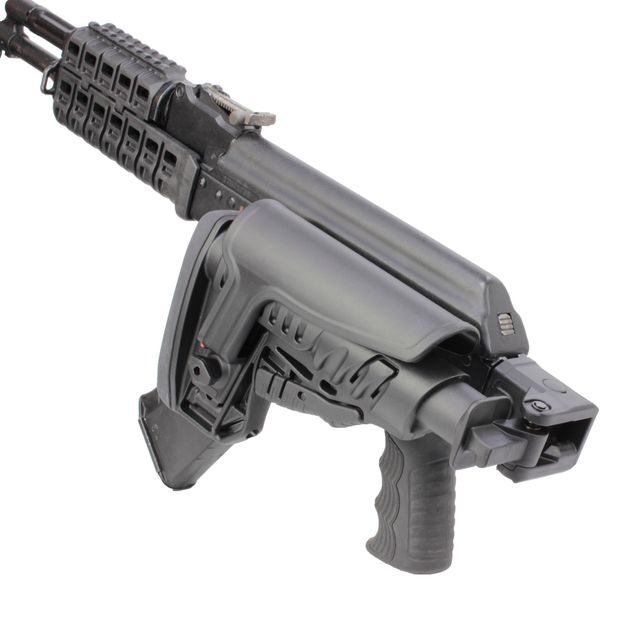 Пластиковый приклад на АК-74, DLG Tactical черный