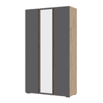 Хелен ШК 02 Шкаф 3-х дверный с зеркалом Крафт золотой / Графит серый