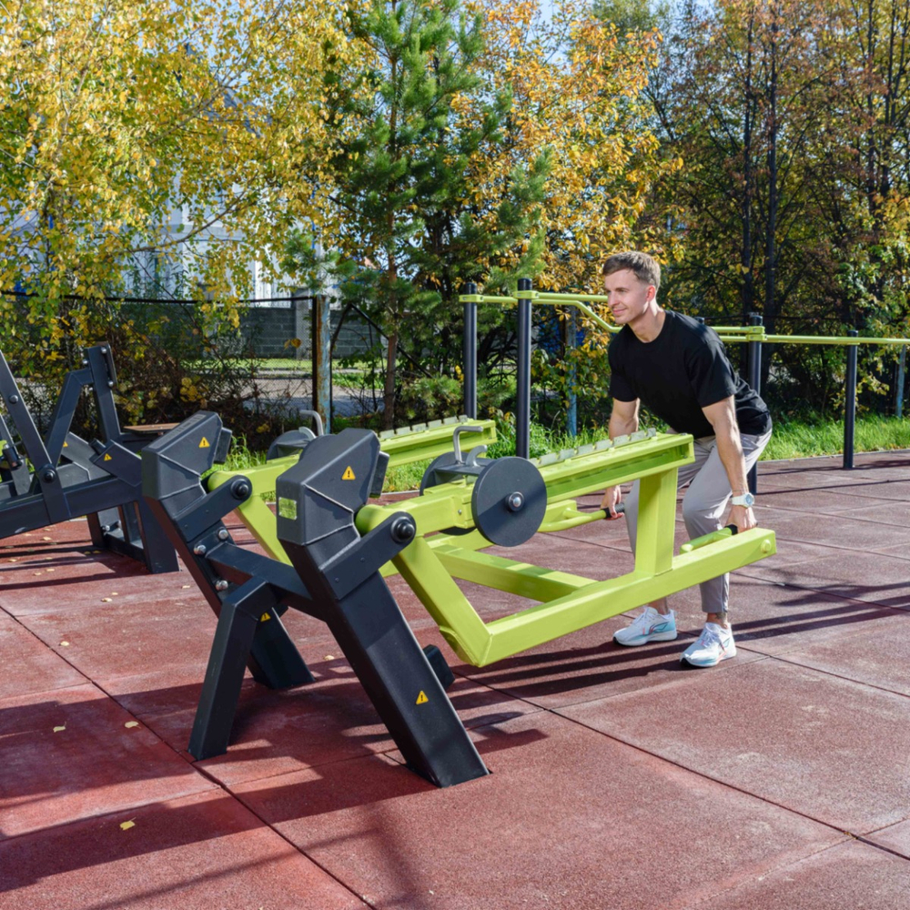 P-1813 Уличный тренажер Становая тяга с переменной нагрузкой ZAVODSPORTA