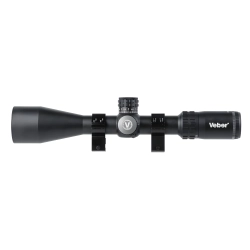 Прицел оптический Veber Пневматика III 4-16X50 SF IR - вид сзади с маркировкой Veber