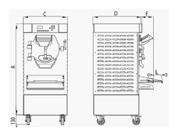 Батч-фризер для мороженого STAF59 HSX600 AW